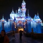 Disneyland Cinderellas Castle At Night